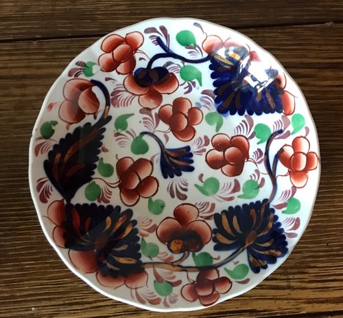 Antique Gaudy Welsh Urn pattern Tea Cup with Saucer A/F - Picture 5 of 8