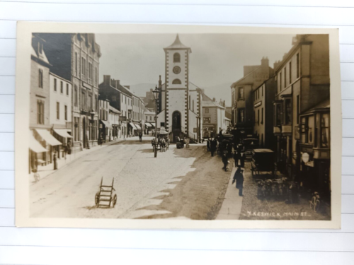 Keswick Main Street Postcard Antique RPPC Alfred Pettitt - Afbeelding 1 van 8