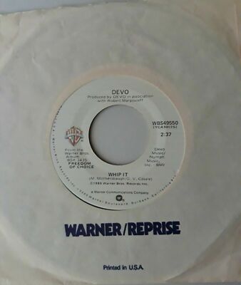 DEVO WHIP IT/TURN AROUND 45 VINYL WBS49550 