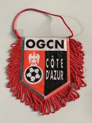 Fanion OGC Nice Vintage Des Années 70 – Club Des Supporters – Collection Football
