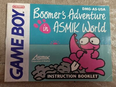 Boomer's Adventure In Asmik World Original Game Boy Instruction Booklet Manual
