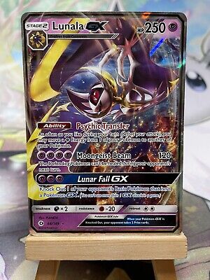 Lunala GX Near Mint Holo Rare Sun and Moon Base Set #66/149