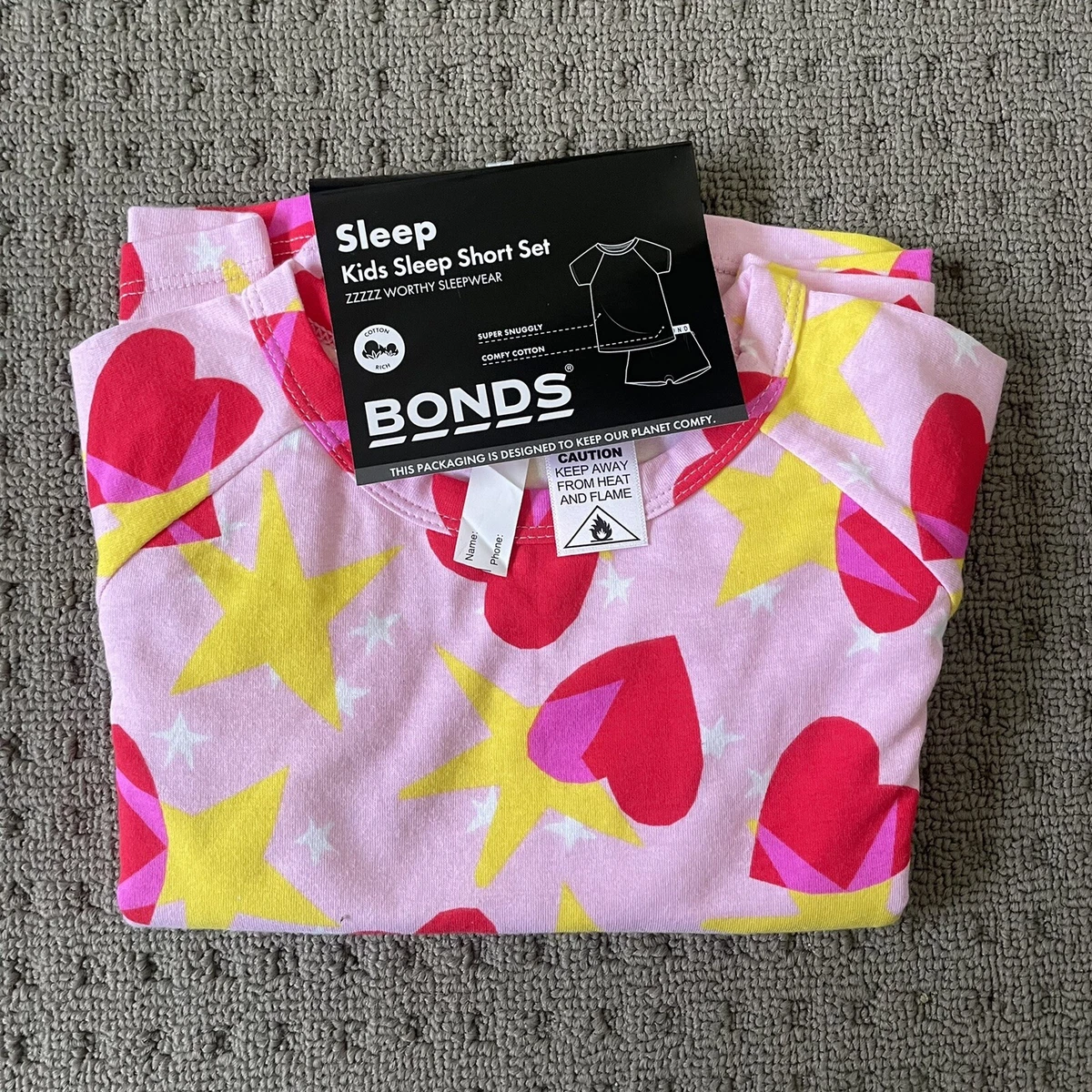 BONDS Kids PJs Xmas Love Star Size 1 2 BNWT eBay