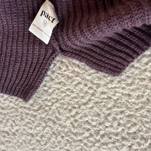 Pact Wasserfallausschnitt Pullover One Size Bio Baumwolle Dolman Oversized Lila - Bild 8 von 12