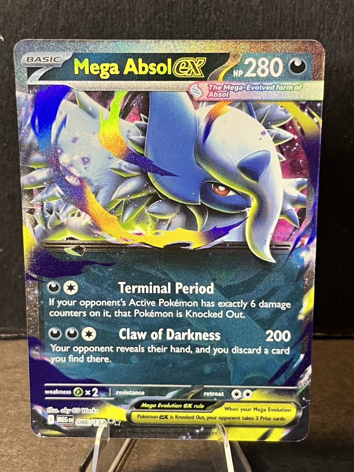 Pokemon TCG Mega Absol EX Ultra Rare 86/132 NM Mega Evolution