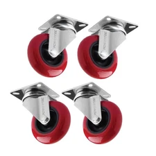 3 Inch Swivel Caster Wheels Set of 4 with 640 Lbs Loads, Heavy Duty Plate Caster