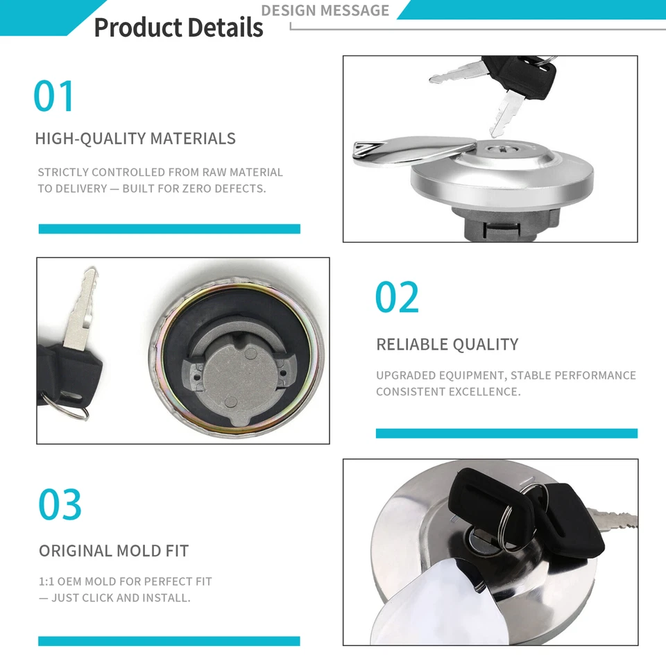 Ajuste para Honda Shadow Spirit VT750 VLX VTX1300C VT600 tampa do tanque de gasolina chave de bloqueio - Imagem 3 de 4