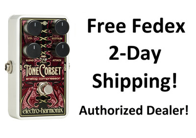 New Electro-Harmonix EHX Tone Corset Analog Compressor Guitar Effects Pedal