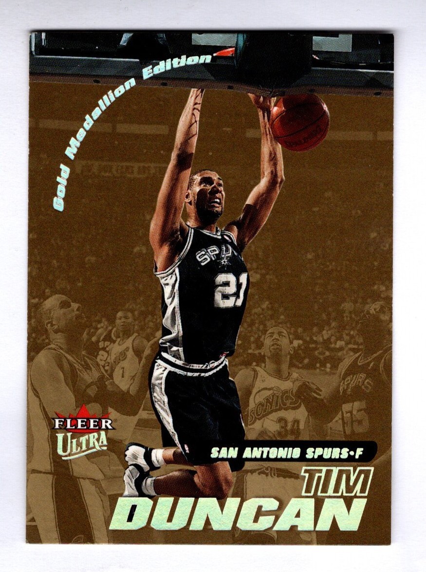 2000-01 Ultra Gold Medallion #187G Tim Duncan San Antonio Spurs HOF