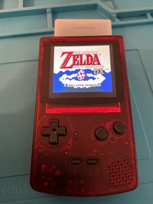 Funnyplaying fpgbc Console Retro Pixel Game Boy Color, clear red