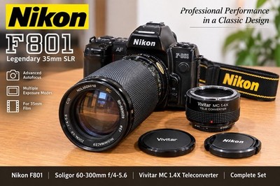 Nikon F-801 + Soligor 60 300mm F/4 5.6 + Vivitar MC 1.4X Telekonverter Lens