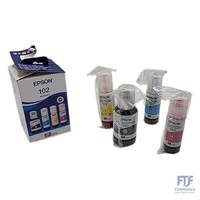 Epson Ecotank 102 Tintenflaschen | 4X Farb-Multipack - Schwarz, Cyan, Magenta, G