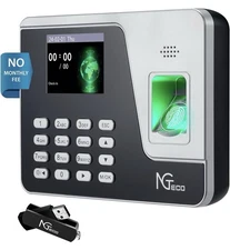 NGTeco Biometric Time Clock Fingerprint & PIN Standalone