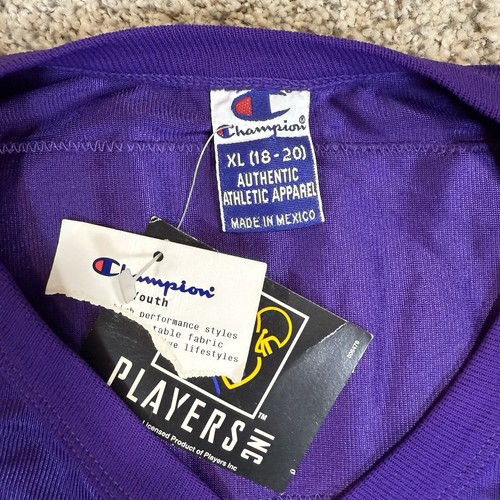 VTG 90s Chris Carter #80 Minnesota Vikings NFL Home Jersey Youth XL Purple USA - Picture 8 of 13