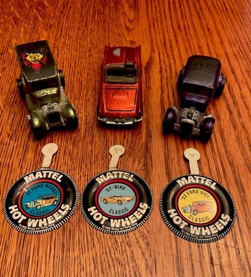 Hot Wheels Redline Classics Lot of 3 Ford Woody  57 T Bird Ford Vicky & Badges