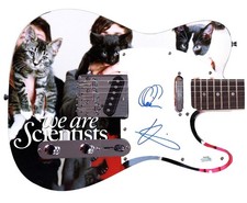 We Are Scientists Signed Custom Graphics Photo Guitar ACOA