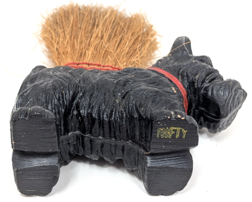 Vintage Nifty Scottish Terrier Scottie Dog Whisk Broom Crumbs Hat Clothes Brush - Picture 6 of 8