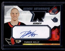 2021-22 SPx Rookie Auto Jersey Parker Kelly Rookie Auto 003/375 Ottawa Senators