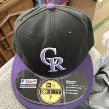 Colorado Rockies fitted hat 7 Purple/Black. 5950. Authentic, New Era.