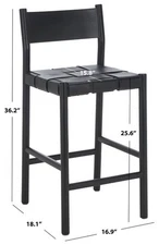 Safavieh DEVNIE WOVEN LEATHER CO STOOL, Reduced Price 2172769077 SFV1603A