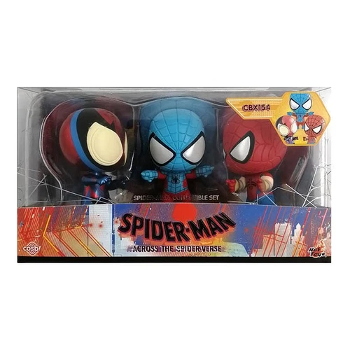 Hot Toys Cosbi Cosbaby Spider-Man A Través de la Araña Verso Conjunto Un Juego de Figuras de Vinilo