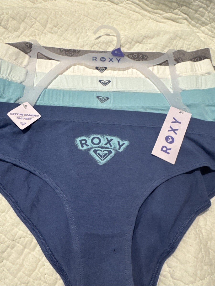 Roxy Women's 5 Pack Bikini Panty Underwear Size XL Cotton Spandex