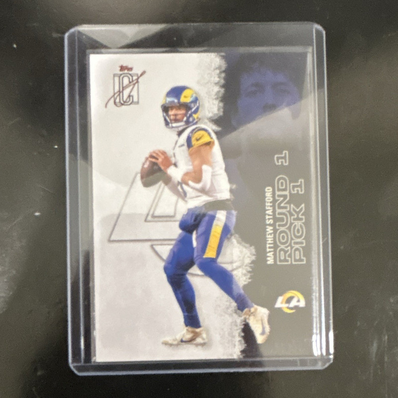 Topps Matthew Stafford Round 1 Pick 1 Insert #32 Los Angeles Rams