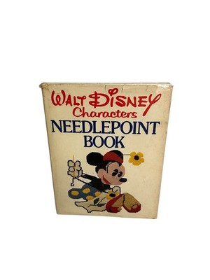 Walt Disney Characters Needlepoint Book 1976 First Edition Vintage Craft Pattern