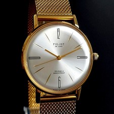 NOS Poljot De LUXE Ultra Slim 23 Jewels Soviet Vintage Men s Wristwatch