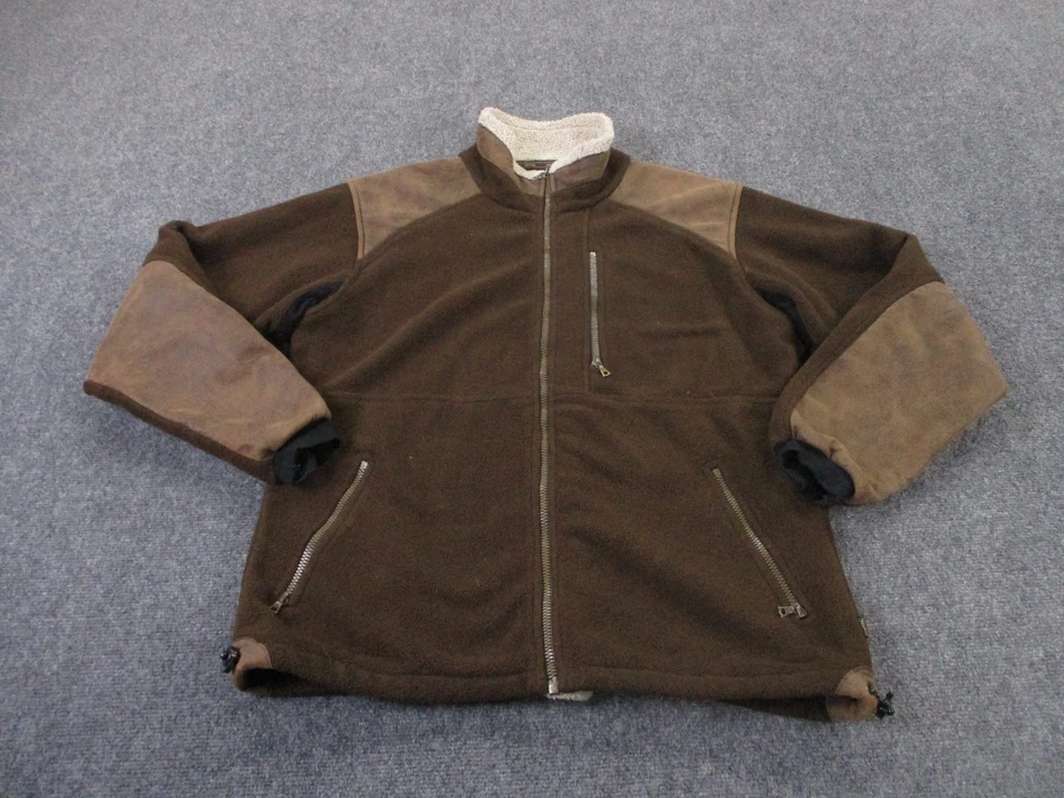 Chaqueta Kuhl Para Hombres L Marrón Polar Imitación Cuero Senderismo Suéter Aire Libre Alpenwurxs Foto 2 de 4