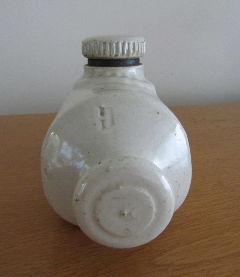 Antique Govancroft Pottery 2, Glasgow Stoneware Foot/Bed Warmer, 'Porcelain Pig' - Image 3 of 4