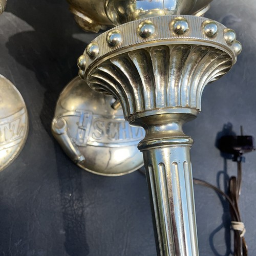 Coppia Applique da Parete 4 Lati Illuminate Birra Schlitz 1972 Vintage Funzionanti - Foto 9 di 12