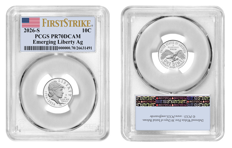 2026 S Silver Emerging Liberty 10C Ag PCGS PR70DCAM FirstStrike #2