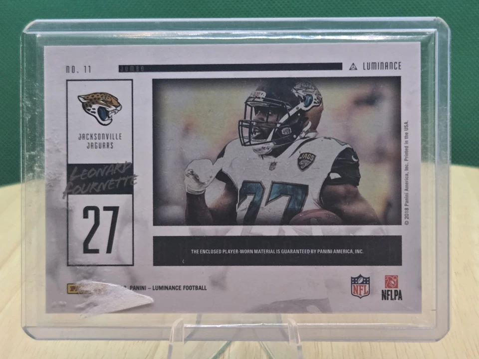 LEONARD FOURNETTE 2018 Panini Luminance Jumbo Jersey #11 Jaguars - Image 2 of 2