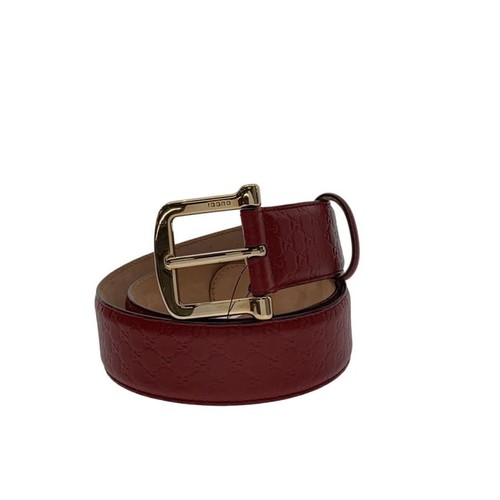 Used GUCCI◆Belt/leather/RED/allover pattern/men's/281548