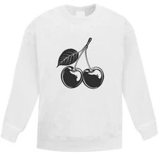 'Two Cherries' Kid's Sweatshirt / Sweater / Jumper (KW049819)