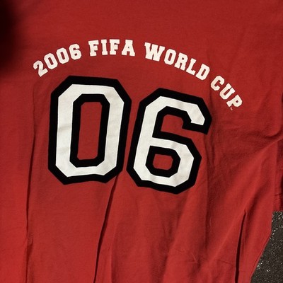 Vintage Adidas FIFA World Cup Germany 2006 Red T Shirts Men's Size