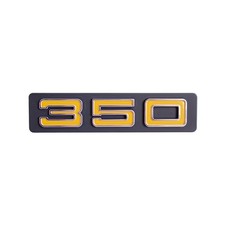 Grille Emblem 350 Metal With Mounting Nuts Chevrolet C10 1973-1974