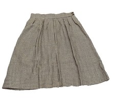 Vtg 80 s JH Collectibles 100 Wool Houndstooth Knee Length Skirt USA Women s 30