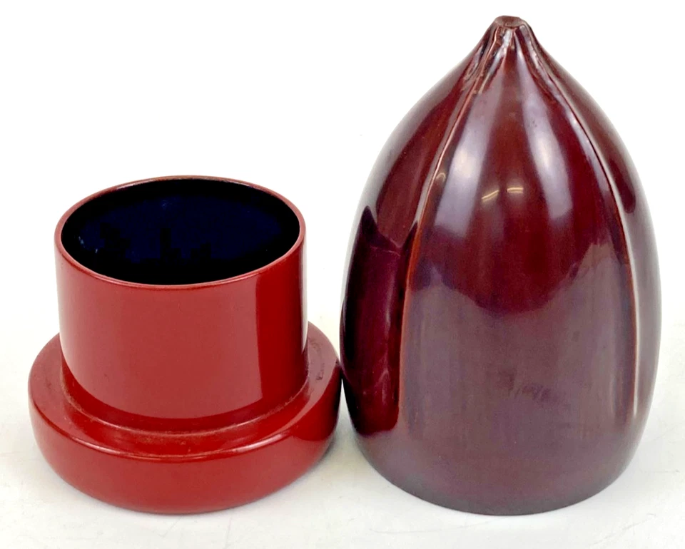 Japanese Antique Chadogu Natsume Shape Urushi Lacquer Artisan Box - Image 4 of 4