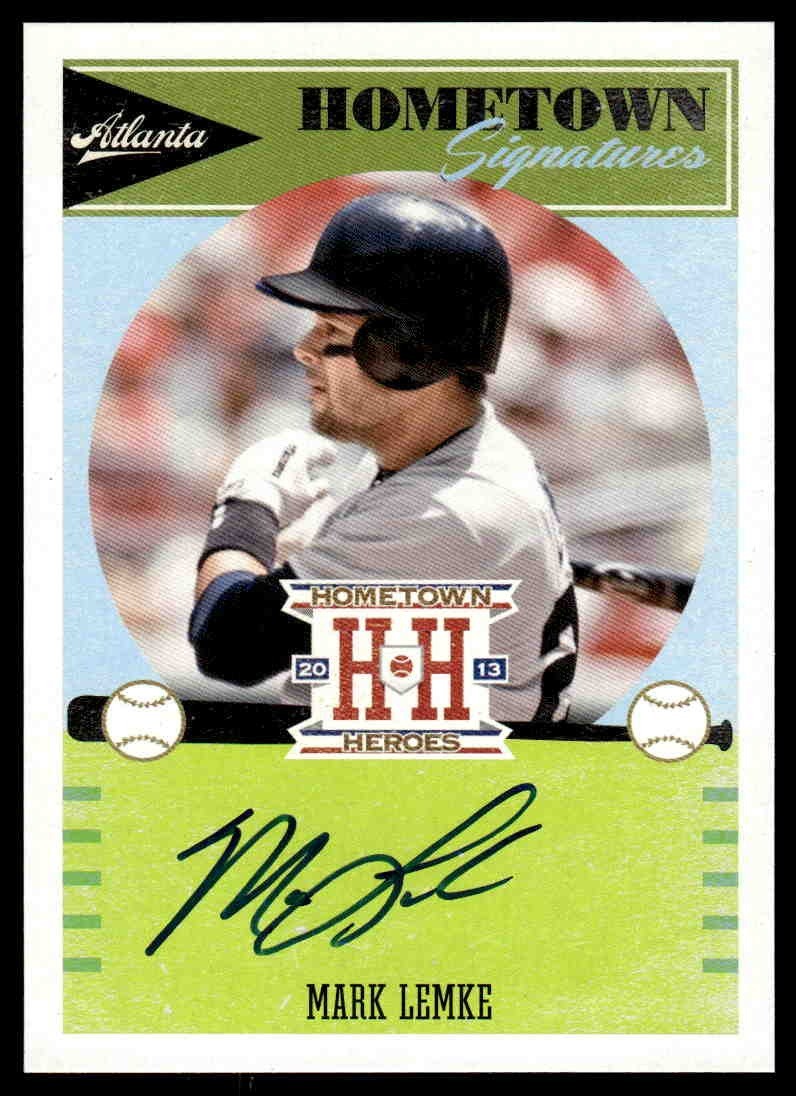 Mark Lemke Signed Auto Autographed Card 2013 Panini Hometown Heroes Braves