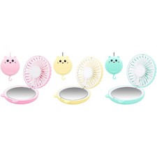 Alta Lucky Cat Portable Neck Fan Rechargeable Handheld Makeup Mirror Blower New