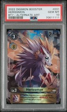 2022 DIGIMON BT07-BOOSTER NEXT ADVENTURE ALTERNATE ART #031 HERISSMON PSA 10