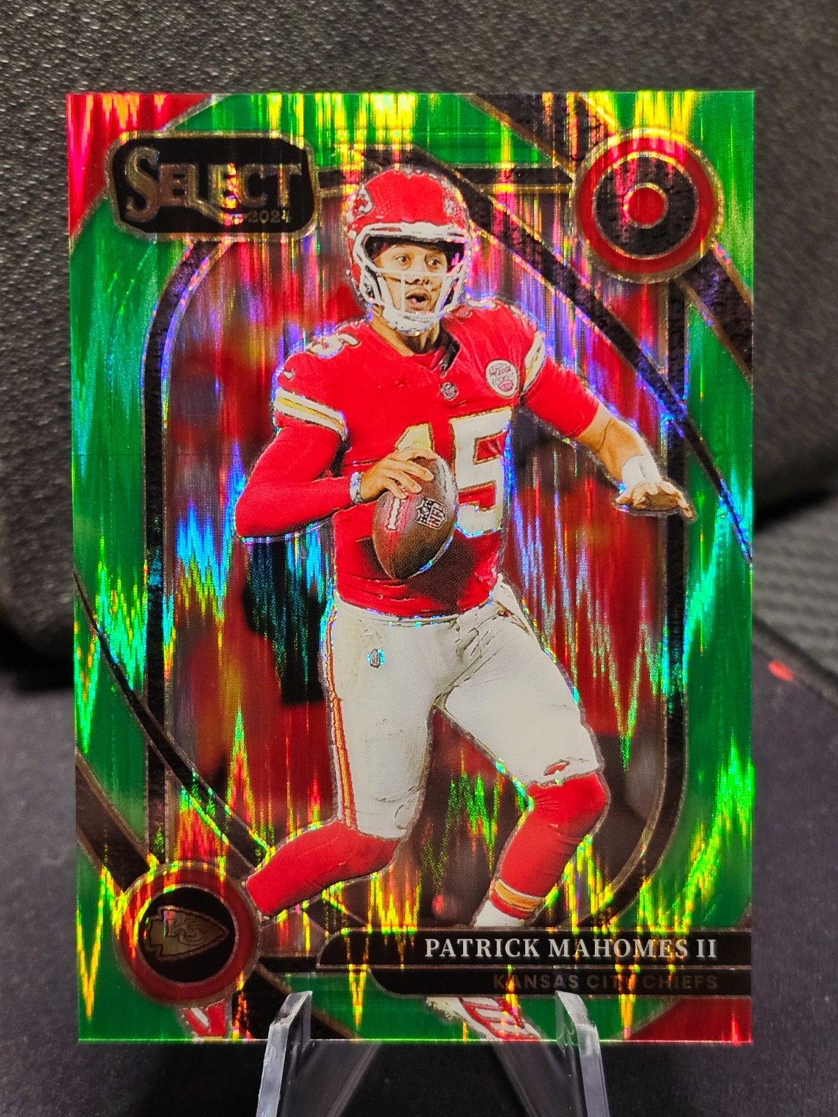 2024 Select Patrick Mahomes II /499 Neon Green Shock Club Level #233 KC Chiefs