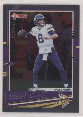 2020 Panini Donruss Press Proof Silver 98/100 Kirk Cousins #158 0h28