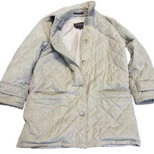 Paul Stuart Men's Brown Quilted 38 Button Jacket Italy Rare Poly Blend