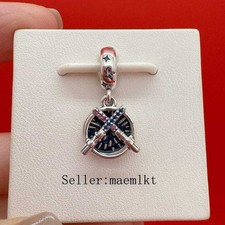 New 925 Sterling Silver Lightsaber Double Dangle Charm 799252C01