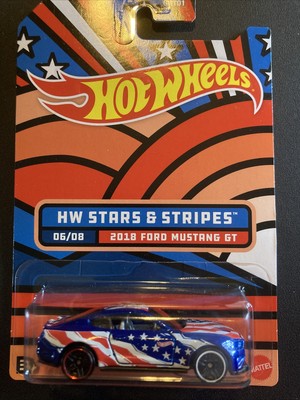 NEW 2022 Hot Wheels Stars &amp; Stripes 2018 FORD MUSTANG GT 06/08 1:64 SHIPS FREE
