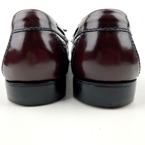 Cole Haan Mens Dress Shoes Burgundy Tassel Kiltie Loafers C02692 Size 9.5 D - 第 5/8 張圖片