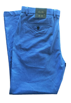 Tasso Elba Herren Blau Klassik-Passform Stretchhose 36x30